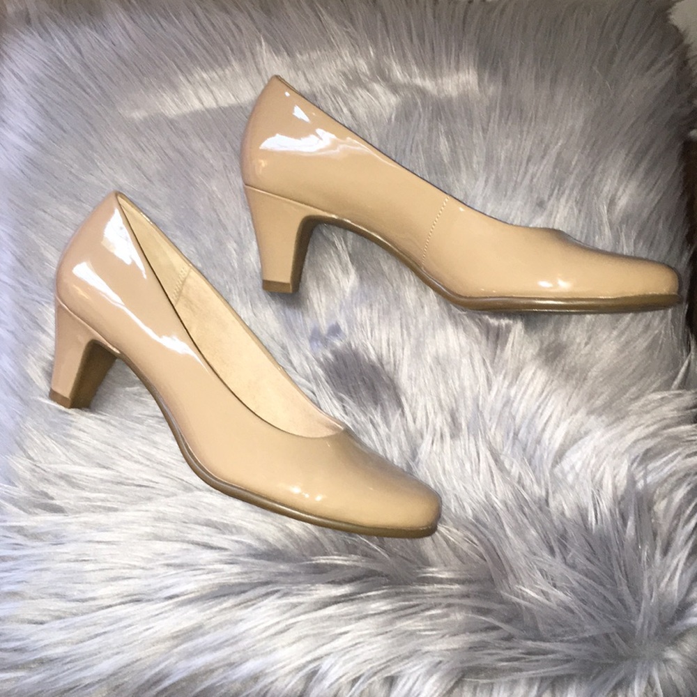 Nude, short heels